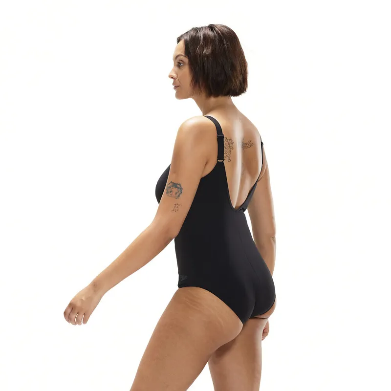 Speedo Women's Shaping AquaNite One Piece Swimsuit Black-5